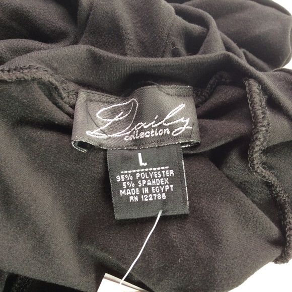 Daily Collection Cross Back Soft Stretchy Maxi Dress Size L Black NWT - Picture 8 of 11